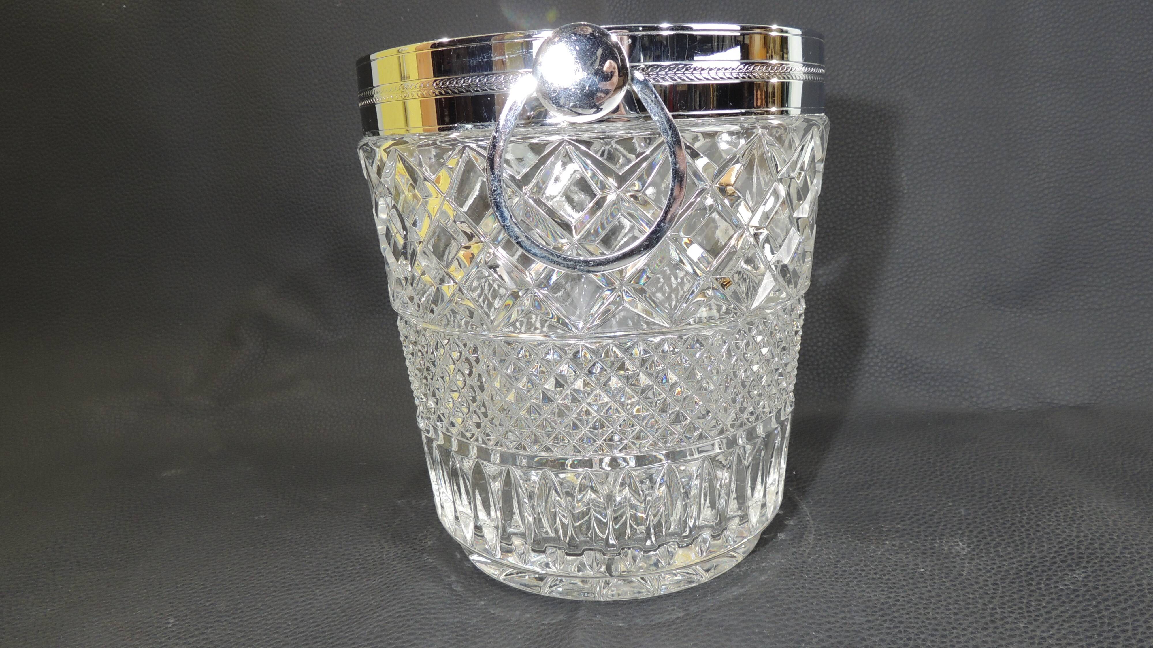 Champagne bucket cut glass