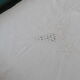 Hand-embroidered linen teacloth or overnappe