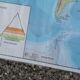 Planisphere world map vintage physics and vegetation