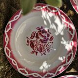 Lot 3 assiettes creuses Digoin Odette