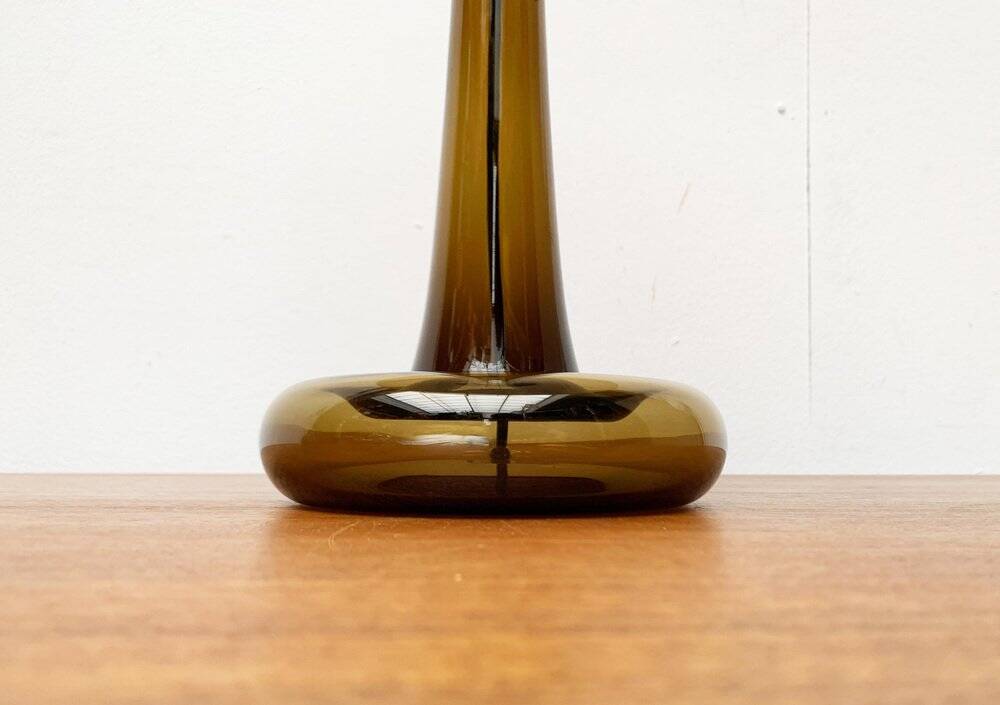 Vintage Danish table lamp model Fleur in glass by Michael Bang for Holmegaard, 1970s.