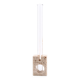 Travertine soliflore vase with glass tube, 1970s