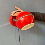 Red space-age eyeball wall lamp