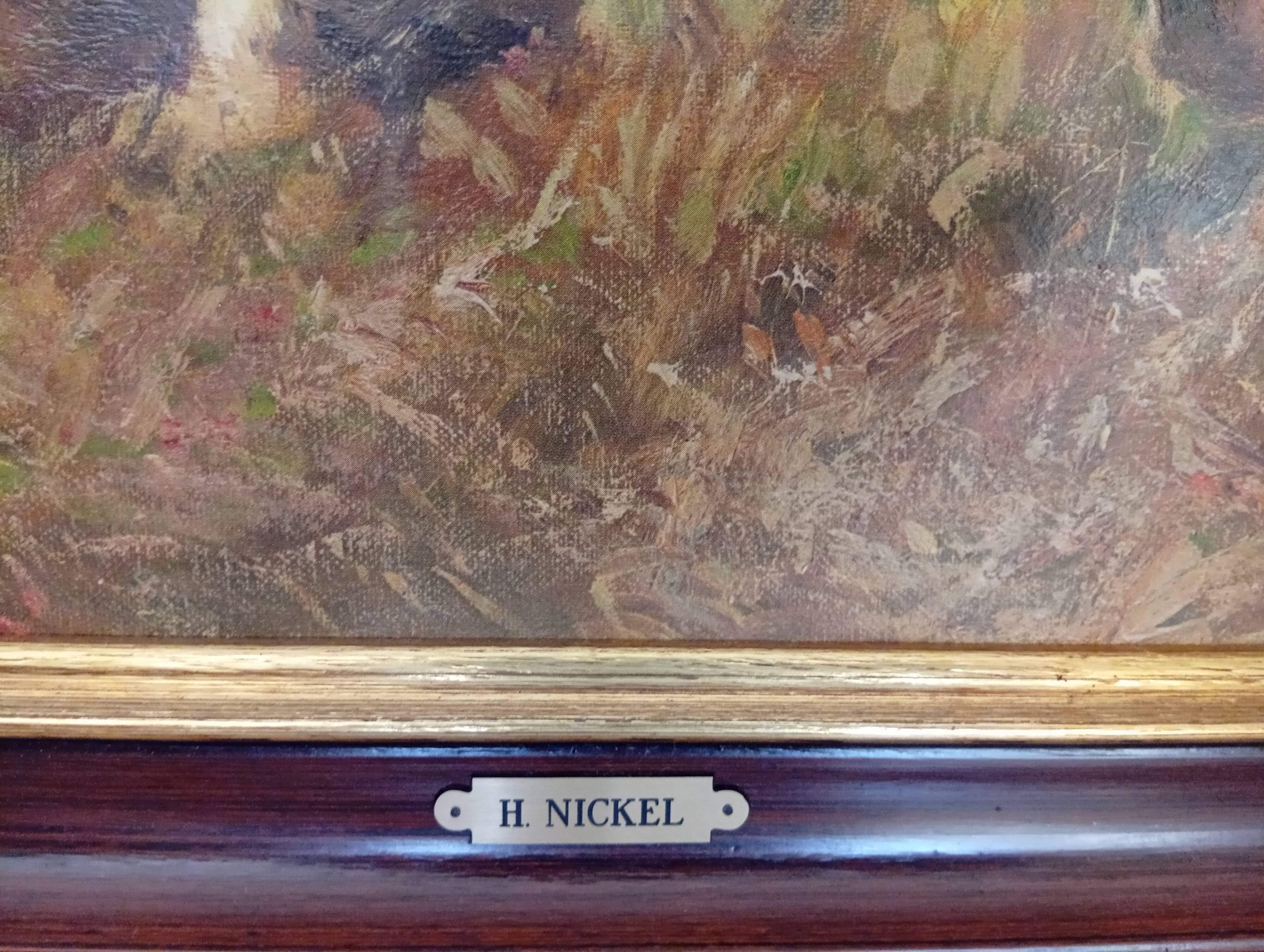 Painting in reproduction of a large-format ploughman