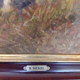 Painting in reproduction of a large-format ploughman