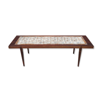 Hansen Severin 1960 rosewood and ceramics coffee table
