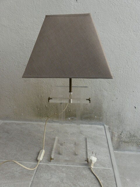David Lange table lamp in plexiglass