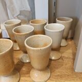 Ensemble de 12 mazagrans en grès vintage