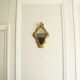 Vintage mirror resin effect golden wood