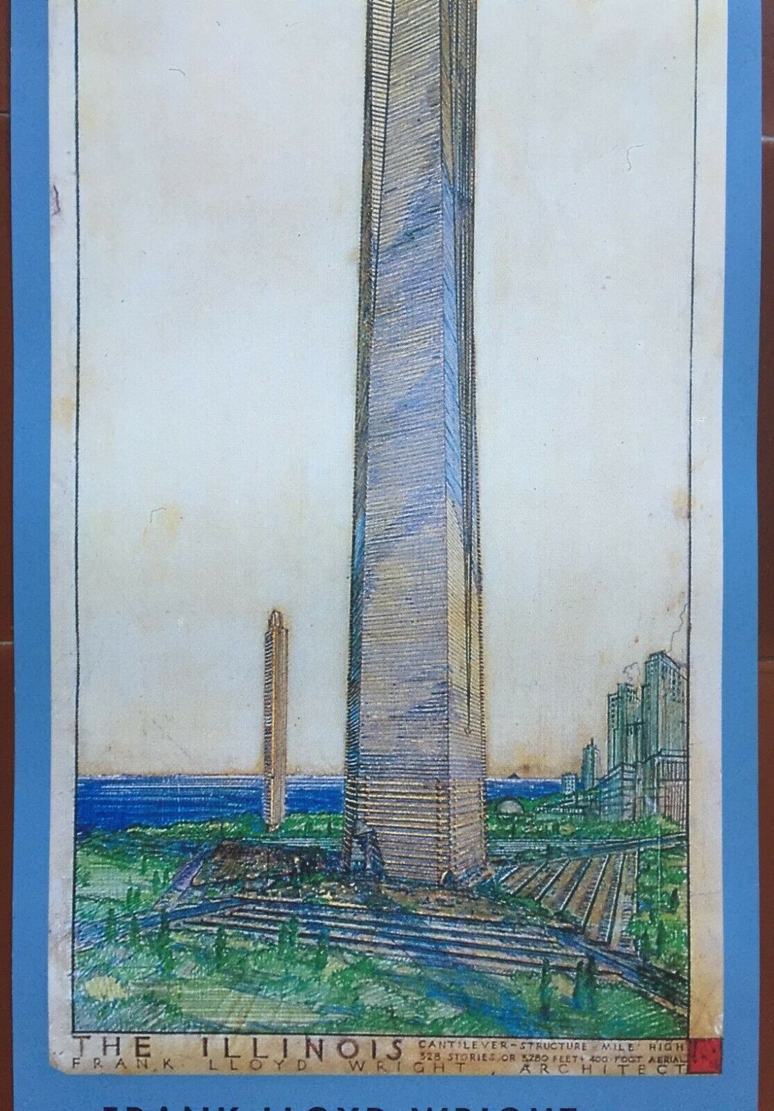 Original poster "Architect Frank Lloyd Wright" Museum of Modern Art New York 28x119cm 1994