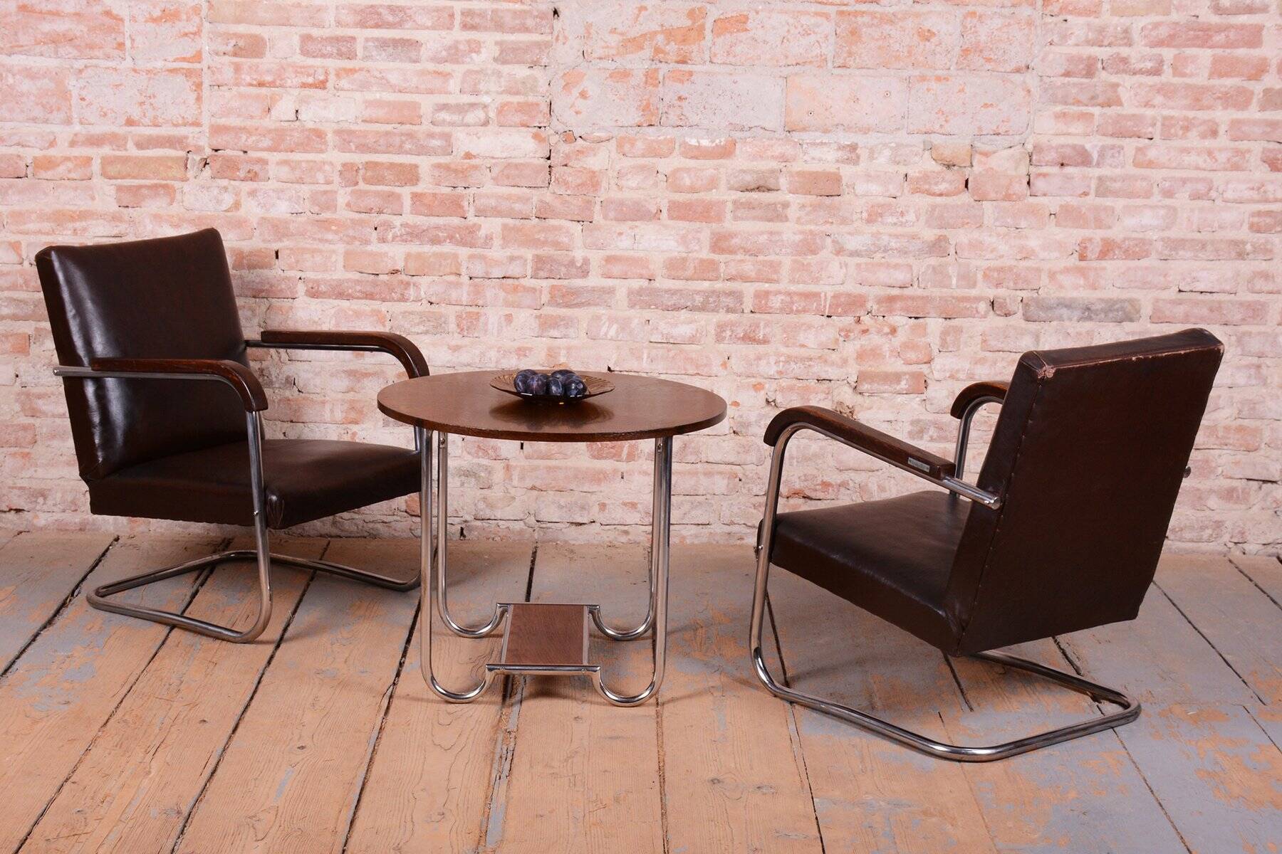Bauhaus Armchairs by A. Lorenz for Mücke-Melder, Czech Republic, 1930s, Set of 2