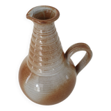 Single-flower vase in the shape of a pitcher in ceramic signed pictogram pottery