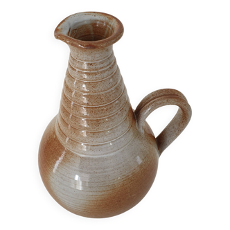 Vase soliflore forme de pichet en céramique signé pictogramme poterie