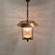 Vintage Pendant Lamp Maison Arlus in glass and brass year 70