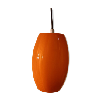 Suspension vintage en verre orange