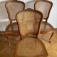 Set of 3 canned chairs