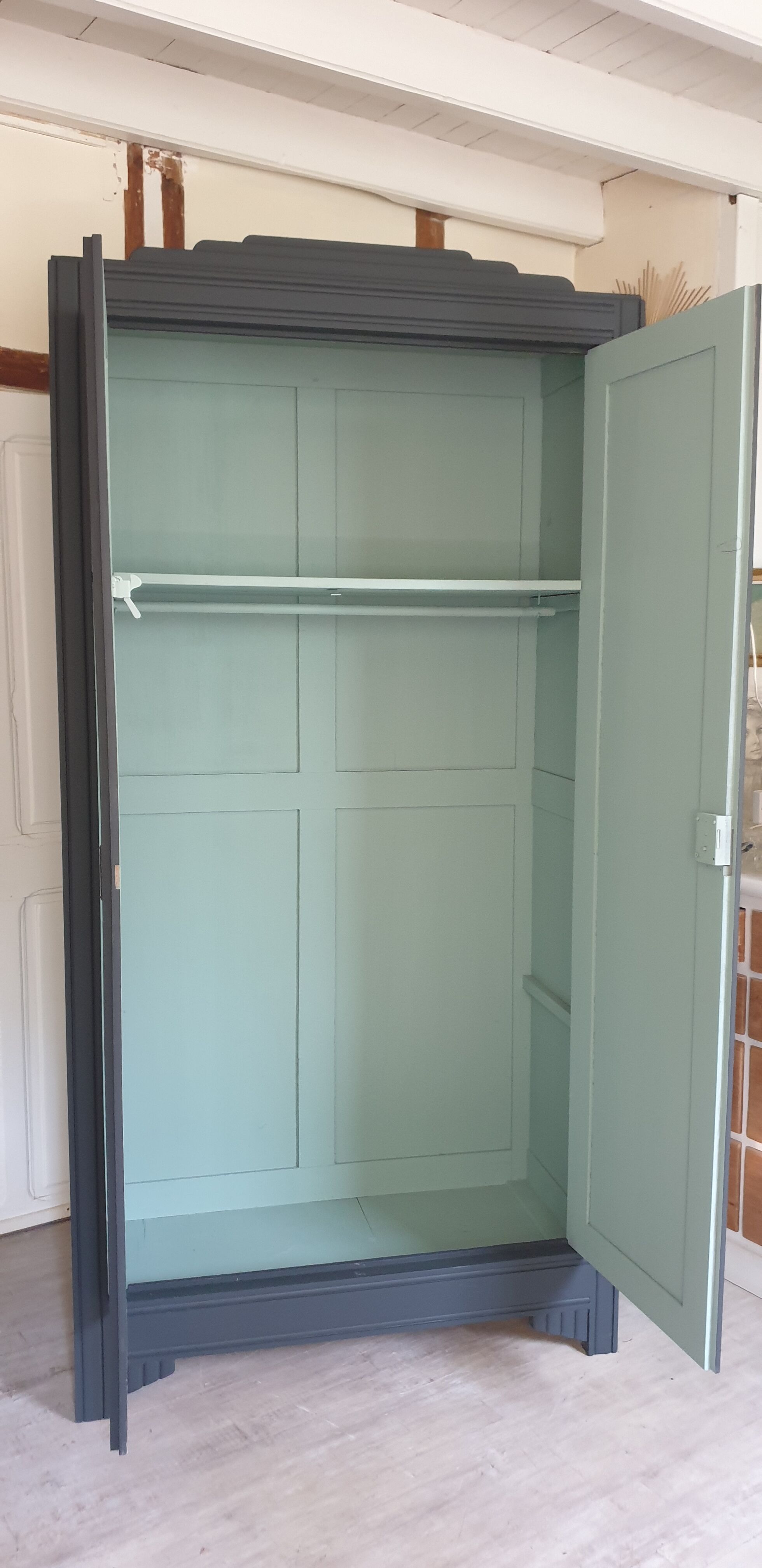 Art Deco grey wardrobe