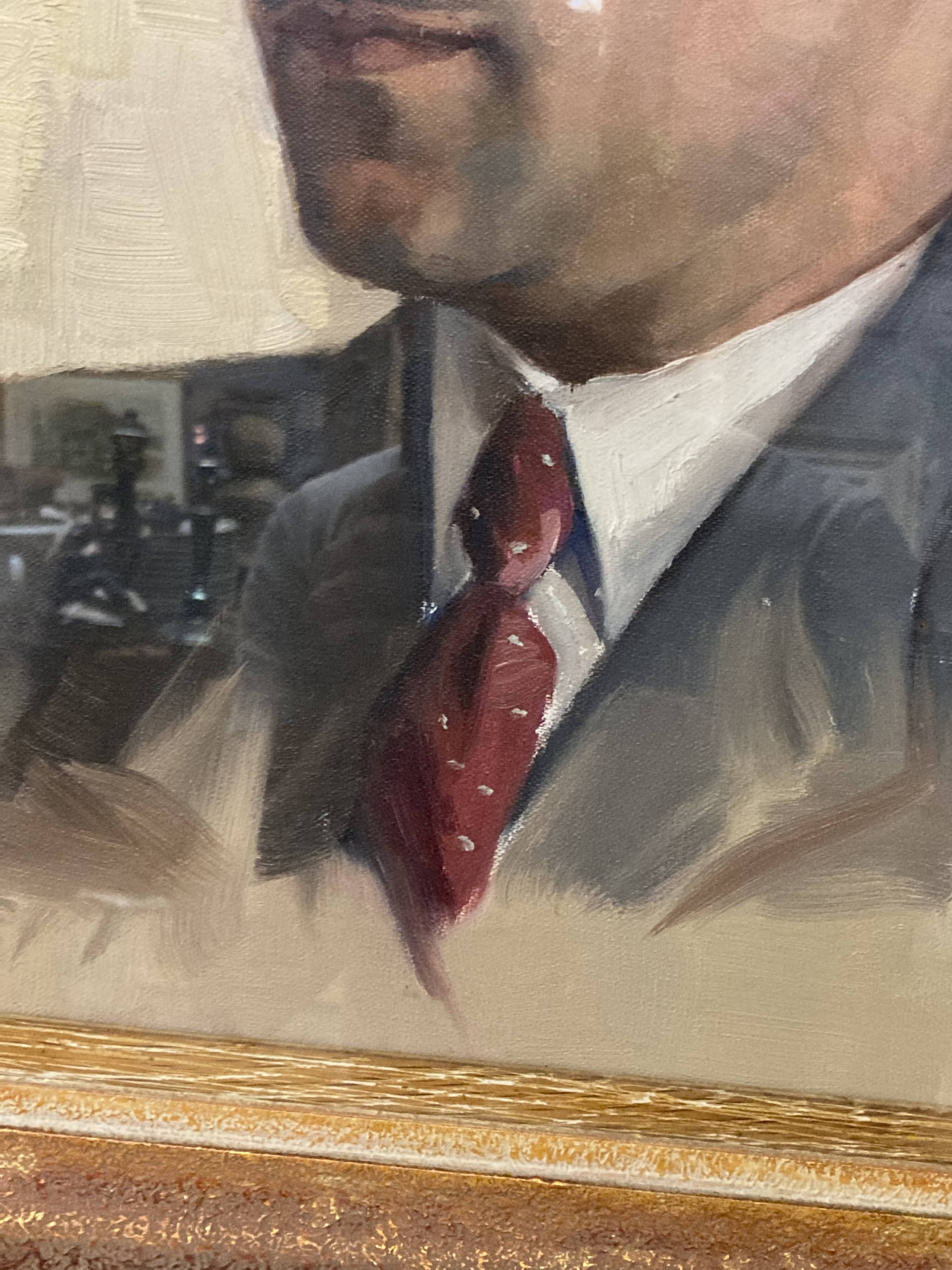 Aimé VAN BELLEGHEM (1922-1996), Portrait of René Brondel, oil on canvas
