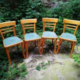 Series of four Baumann bistro chairs