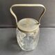 Cut crystal and silver metal cookie bucket – Art Deco