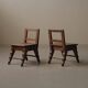 Paire de chaises Modernistes en chêne massif, vers 1940