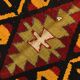 5x10 Wine Red & Orange Turkish Vintage Kilim Rug, 168x295Cm