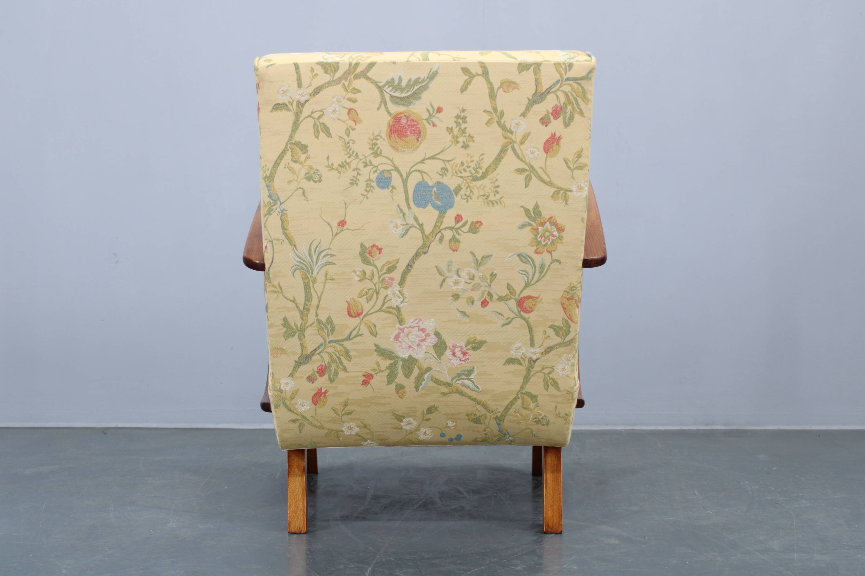 1950s Refurbished Jindrich Halabala  Armchair, Czechoslovakia