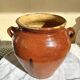 Ancien pot en terre cuite vernissée XIXeme