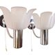Vintage glass and chrome wall lights from the 70s