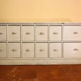 Solid wood sideboard with drawers.