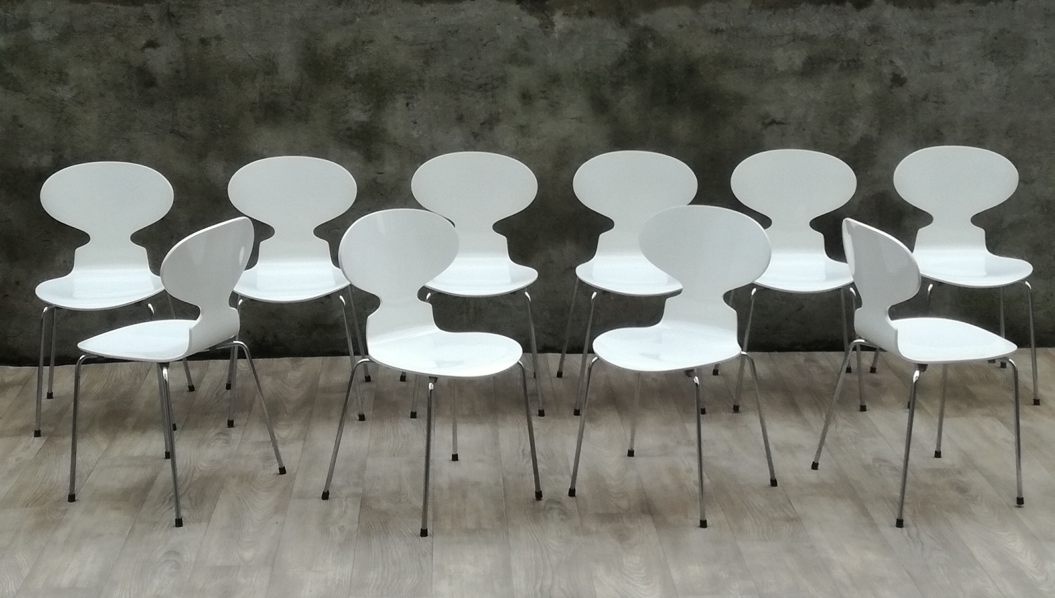 Series of 10 ant chairs by Arne Jacobsen, 1979
