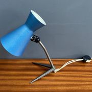 Blue metal desk lamp 1960s