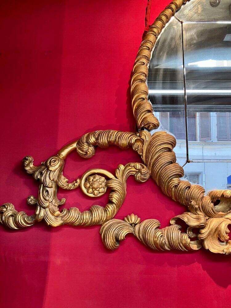 19th Century Florentine Eclectic Gilt Wood Mirror with Cinematic Provenance