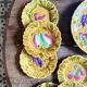 Vintage dessert service in majolica - Sarreguemines -