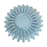 Round silver wall mirror