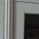 Showcase, old weathered vessel pearl gray, 2 glass doors.