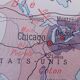 School poster wall map Rossignol Montmorillon South & North America