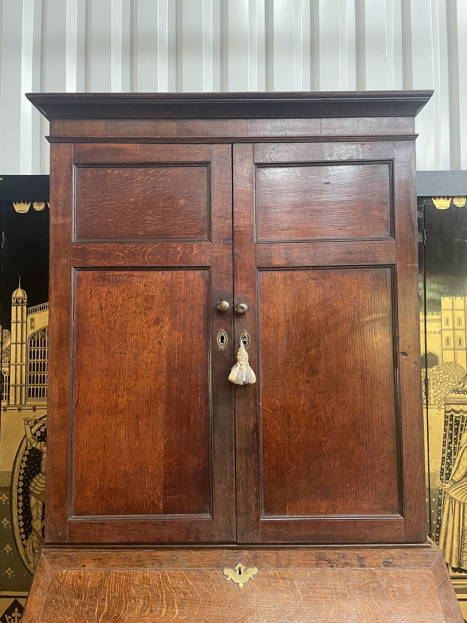Bureau scriban anglais en chêne 18ème