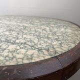 Art Nouveau oval table with marble top, late 19th century
