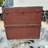 Square wooden trunk