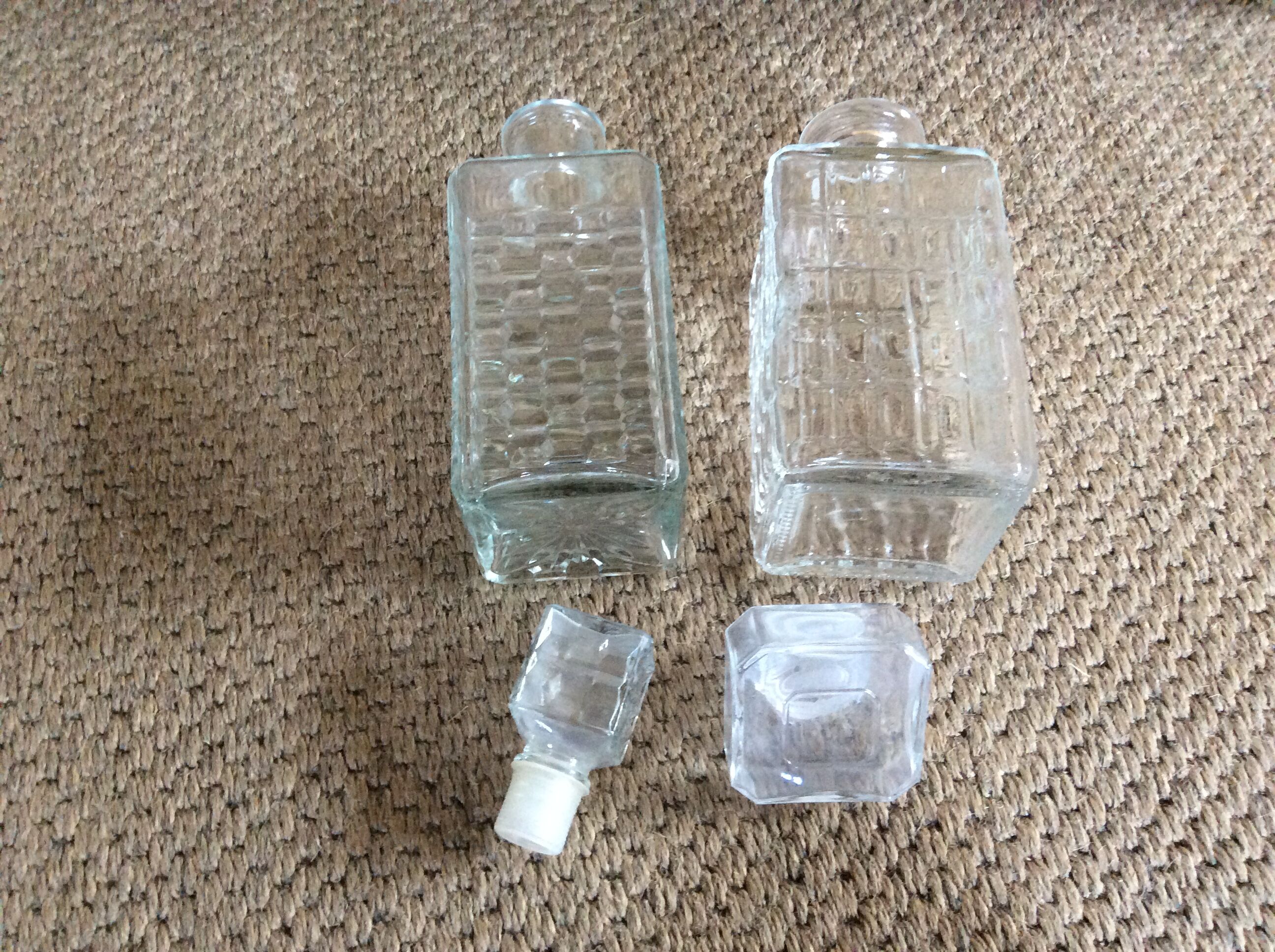 Set of whisky decanters