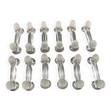 12 Baccarat crystal knife holders, Houdon model, 19th century.