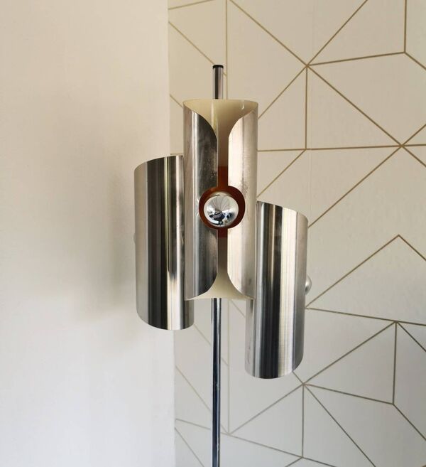Lampadaire de l'ère spatiale Raak Amsterdam Pollam, 1960