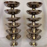 Lot de 12 coupes à glace en acier inoxydable