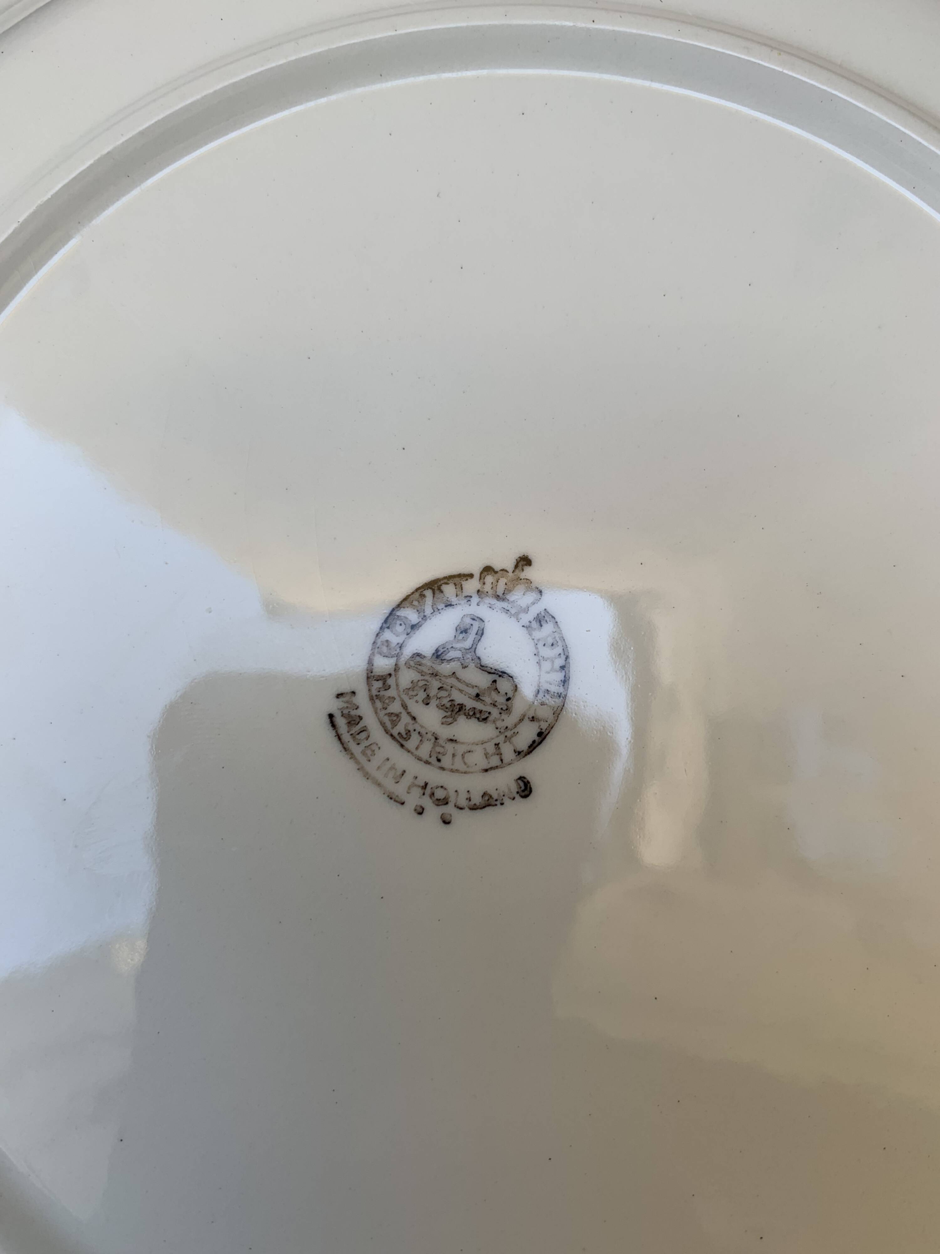 Set of five royal sphinx dessert plates Maastricht 1960s