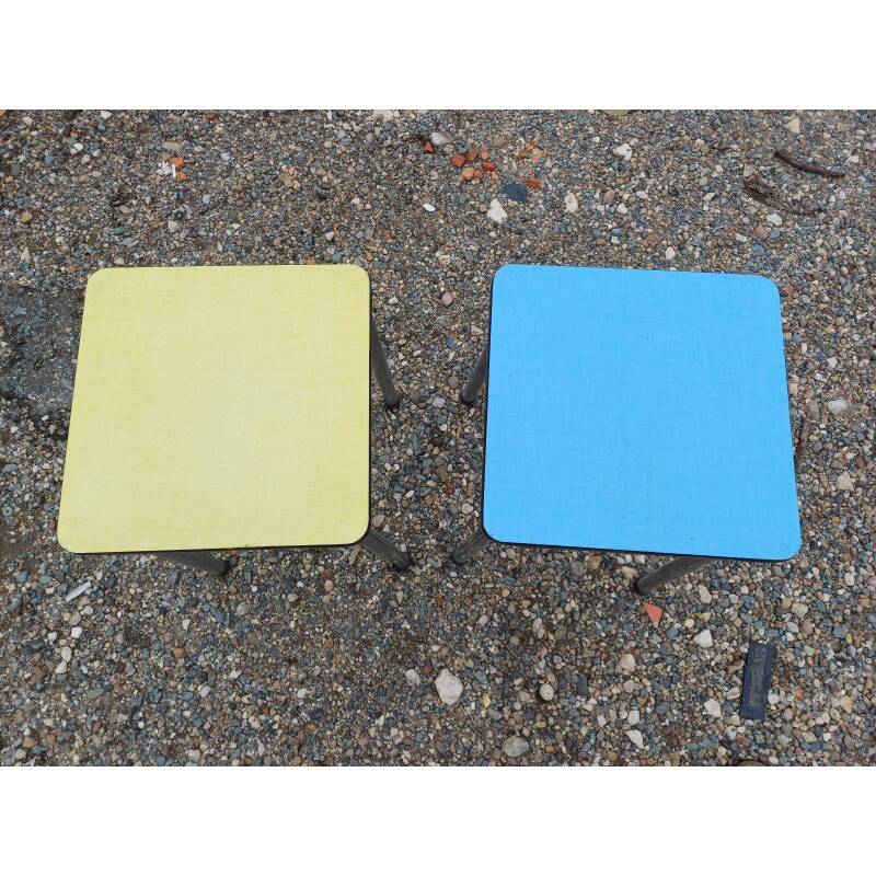 Paire de tabourets en formica