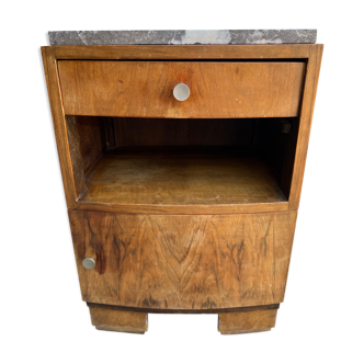 Bedside table with art deco marble