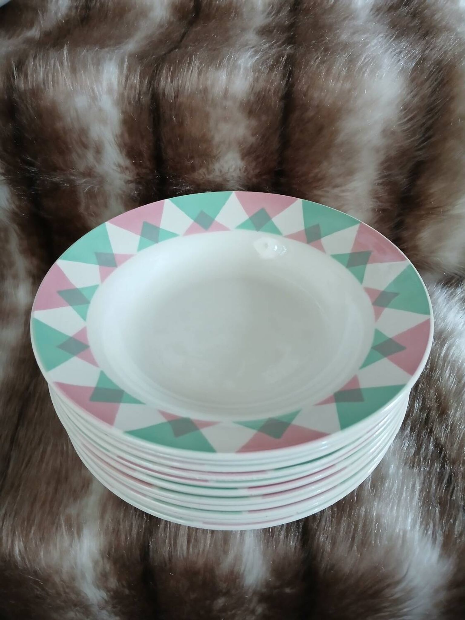 11 antique deep plates from Digoin and Sarreguemines