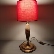 Lampe art nouveau en albâtre et métal doré