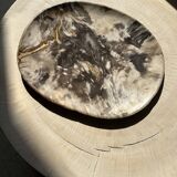 Very large pocket or dish in petrified wood